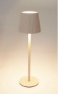 Bordlampe LED sand metall 10,5x36cm Varmhvitt lys, dimbart, opplades via USB  thumbnail