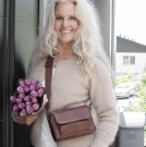 Skinnveske, LAVA clutch - brun thumbnail