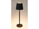 Bordlampe LED svart  metall 10,5x36cm Varmhvitt lys, dimbart, opplades via USB Varenr:126071 thumbnail