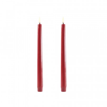 2 pk stakelys 2,3x25 cm røde