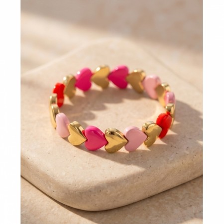Strikk armbånd rosa