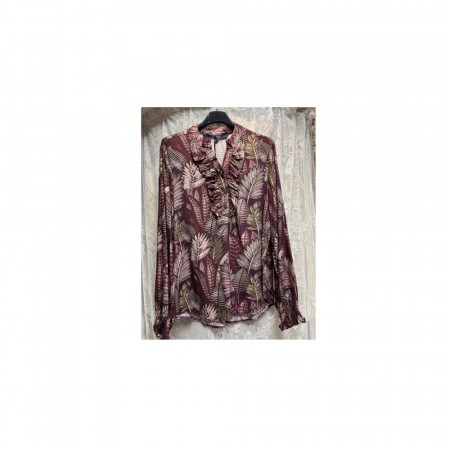 Leaves gold frill shirt
