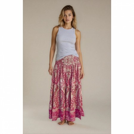 Bella paisley skjørt Rosa