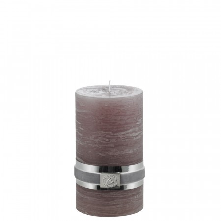 Gammel rosa lys H 12,5 cm