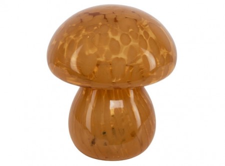 Sopp glass amber dots 5 LED 13,5x15,5cm Batteri 