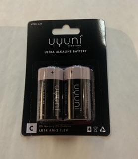 2 stk C batterier