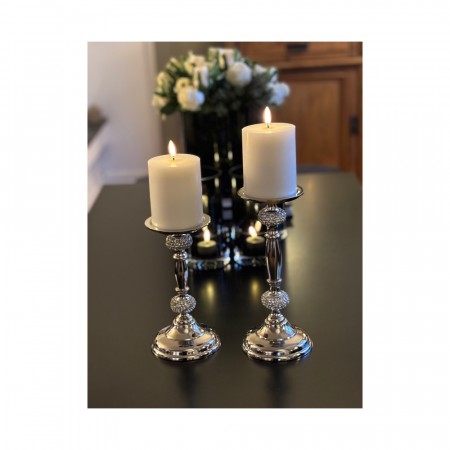 Lysestake med bling h 21,5cm