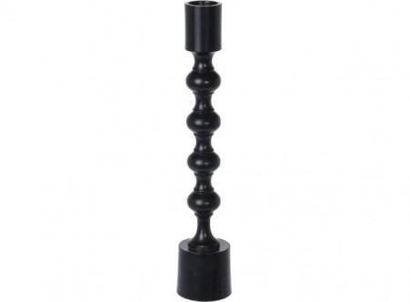 Lysestake kuler metall sort 23cm 
