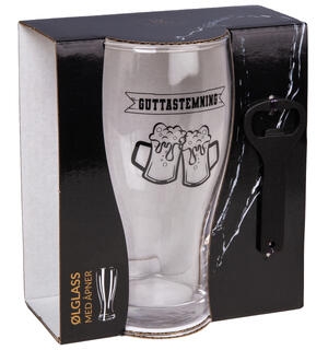 Ølglass m/åpner Guttastemning 0,5L 16cm Volum: 570ml. Tåler oppvaskmaskin. 